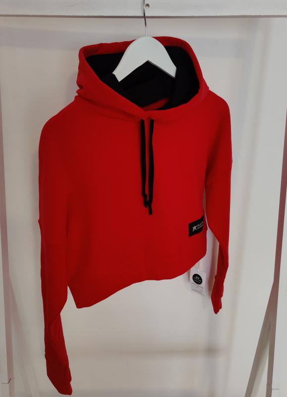 Dámská crop top mikina s kapucí — česká výroba 9