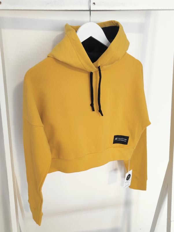 Dámská crop top mikina s kapucí — česká výroba 7
