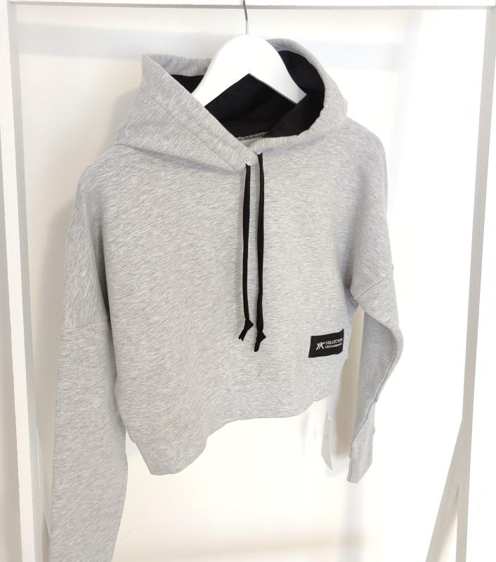 Dámská crop top mikina s kapucí — česká výroba 5