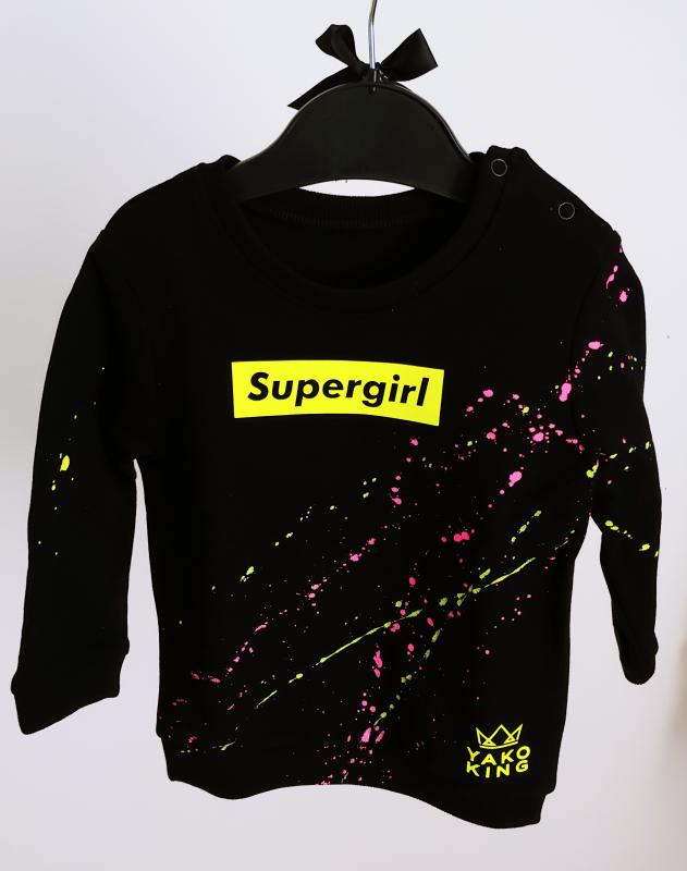 Dětská mikina SUPERGIRL Stříkaná různé barvy