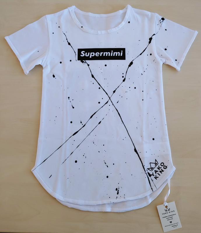 Dětské triko bílé SUPERMIMI stříkané 7