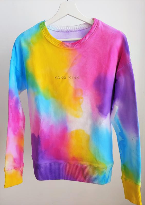 Dámská mikina bílá Multicolor / ZDARMA volba vlastních barev a nápisu