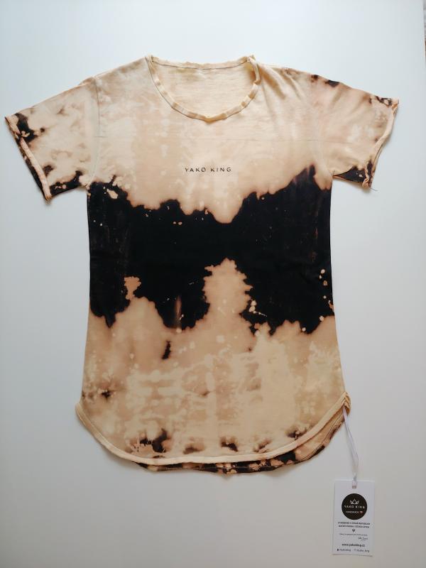 Dětské triko černé batika Tie Dye