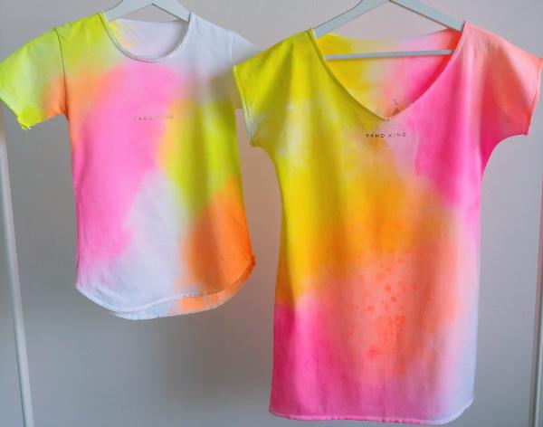 Dámské triko COLOR světlý + dětské triko COLOR ZDARMA vlastní barvy