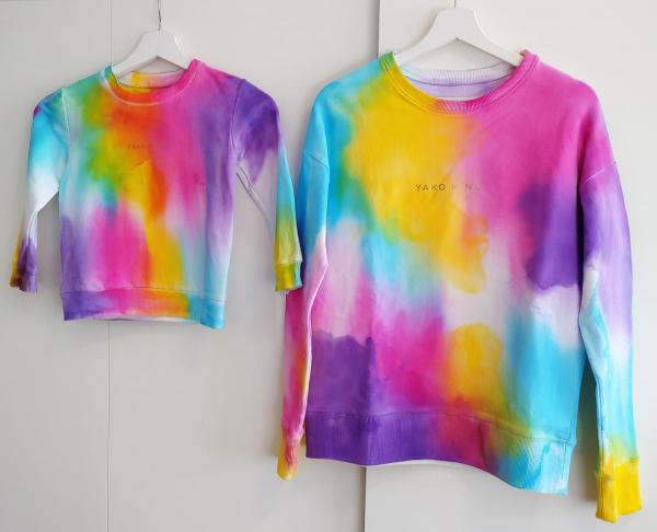 Dámská mikina oversize + Dětská rostoucí mikina Multicolor ZDARMA vlastní barvy a nápis