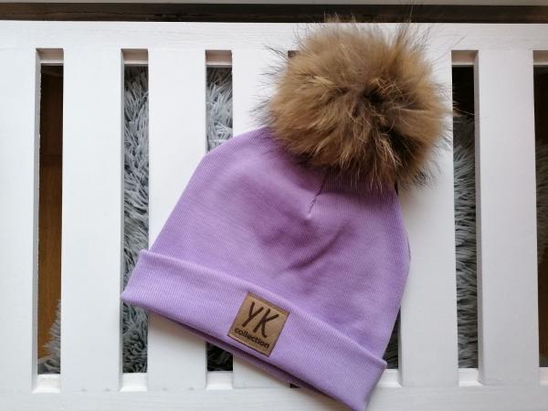 Čepice dětská zimní světlá Lila YK Collection 1