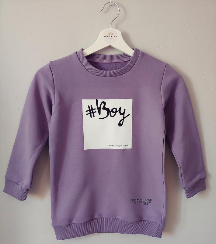 Dětská rostoucí Lila mikina #BOY / #GIRL čtverec