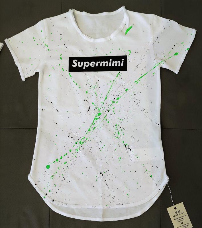 Dětské triko bílé SUPERMIMI stříkané 3