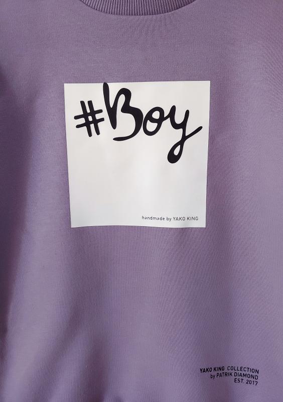 Dětská rostoucí Lila mikina #BOY / #GIRL čtverec 1