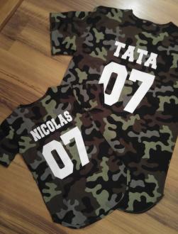 Vojenské camo triko krátký rukáv PÁNSKÉ + dětské body nebo triko. TEXT ZDARMA 2