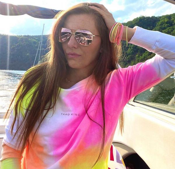 Dámská mikina bílá Color Neon / světlý