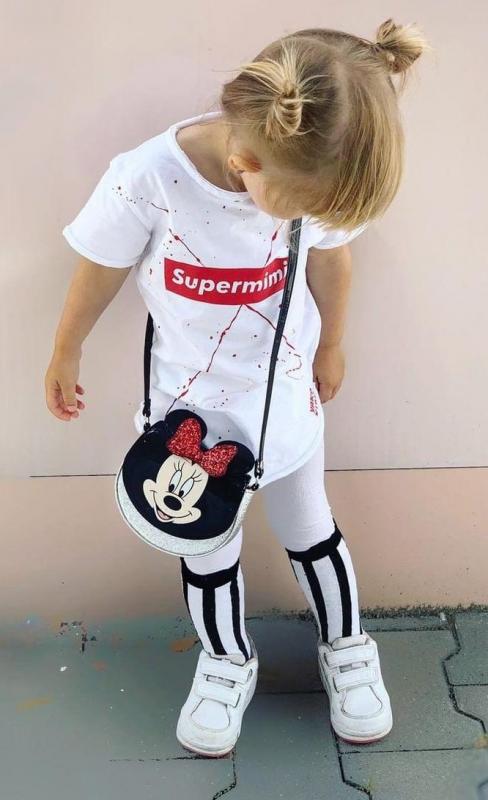 Dětské triko bílé SUPERMIMI stříkané 1