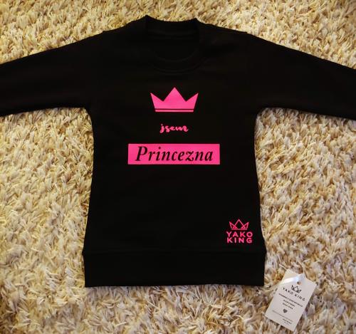 Dětská rostoucí mikina long JSEM PRINCEZNA různé barvy 4