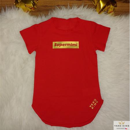 Červené triko SUPERMIMI CUSTOM