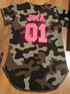 Vojenské dlouhé camo triko, ZDARMA volba vlastního jména a čísla 2