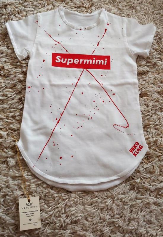 Dětské triko bílé SUPERMIMI stříkané 6
