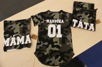 Vojenské camo triko krátký rukáv PÁNSKÉ, DÁMSKÉ + DĚTSKÉ body nebo triko. TEXT ZDARMA 2