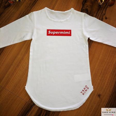 Bílé triko SUPERMIMI CUSTOM